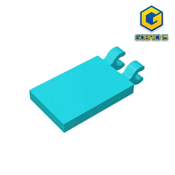 Gobricks GDS-896 타일이 수정,2x3 2 클립 호환으로 레고 30350DIY 교육 빌딩 블록 기술