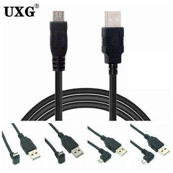 USB2.0 남성 마이크로 USB B 타입 90 도 Up&Down&왼쪽 및 오른쪽 직 남성 데이터 케이블 0.25m/0.5m/1m/1.5m