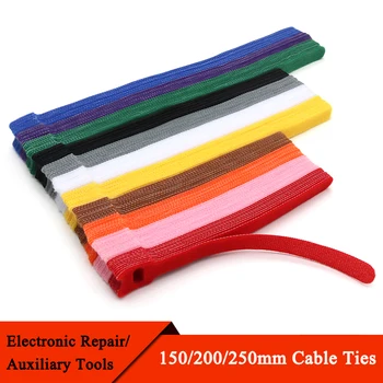 50/100 150 200 250mm Releasable 케이블은 플라스틱 클 재사용할 수 있는 케이블 넥타이 스트랩 나일론 포장 Zip 번들 붕대 넥타이