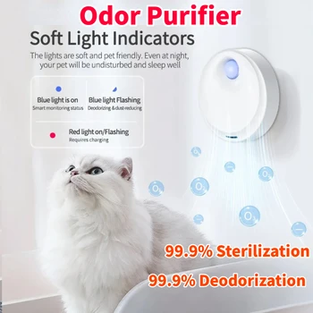 2600mAh 스마트 고양이 냄새기 청정기 위한 고양이 배설용 탈취기 상자 자동적인 애완 동물 화장실 공기 청정기 가정 개 고양이 배설용 탈취제