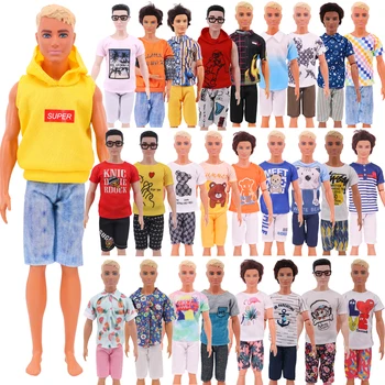 핸드메 켄 인형 옷 T-셔츠+바비 인형 드레스 패션 액세서리는 매일 의류 Gils 생일 선물 장난감