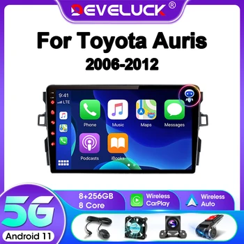 Develuck 안드로이드 11 자동차 라디오 Toyota Auris E150 2006 년-2012 년 멀티미디어 플레이어 함 2Din 자동차 스테레오 Autoradio DVD GPS