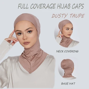 전체 범위 히잡 모자 이슬람 Underscarf 여자 베일은 히잡을 이슬람 여성 스카프 터 머리는 여자를 위해 Hijabs 모자 모자 이슬람