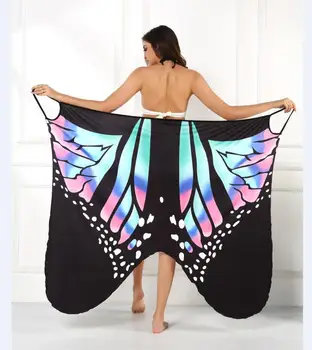 드레스 여성을 그린 새로운 나비 3D 인쇄 섹시한 비치 커버의 색깔 패션 드레스