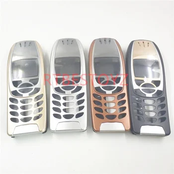 10 개 for Nokia6310i 덮개 케이스 하우징 6310 배터리 도어 중간 프레임 전면 베젤 교체 부품(키보드 키패드)+로고