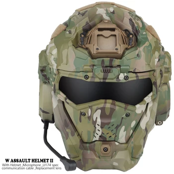 장난감이 빠른 헬멧의 군사 W-로닌 폭행 헬멧 II 내장 헤드셋,안티 팬,Flip,마스크 교체용 렌즈