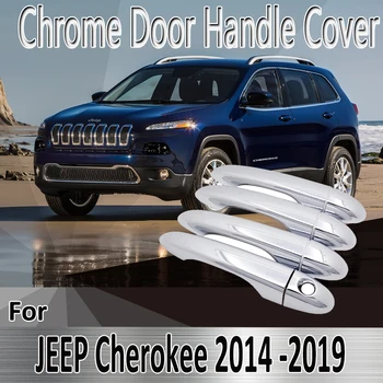 for Jeep Cherokee KL2014~2019 2015 2016 2017 2018 스티커 장식 크롬 도어 핸들 커버 수리 자동차 액세서리