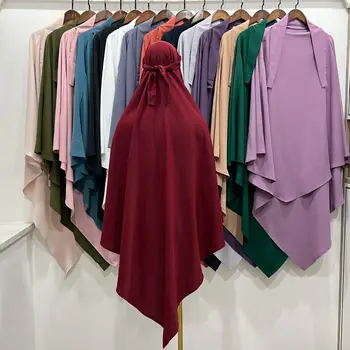 2023 드 두바이키 터 솔리드 무슬림 여성 khimar 포장 말레이시아 숄 스카프 모로코 히잡을 이슬람 abaya hijabs