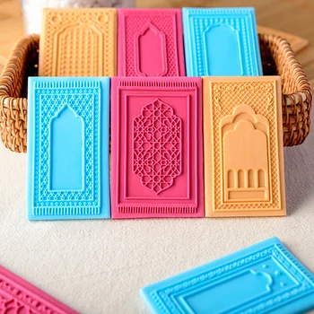Eid 무바라크 쿠키 절단기 스탬프 이슬람의 무슬림 비스킷형 교회 패턴 비스킷 퐁 점자이크 형식 도구