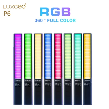 LUXCEO P6RGB LED 비디오 빛 2500K-6500K 사진 빛 RA≥95 다채로운 사진전이 가능 배터리 10000mAh 풀 컬러를 채우 조명