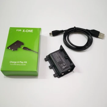 1pc2400mAh 충전식 건전지 팩으로 USB 케이블에 대한 XBOX ONE Controller 무선 조이스틱 게임 패드 교체용 배터리