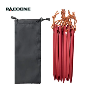 Pacoone10 개/18cm 천막을 못 알루미늄 라운드 텐트 스테이크 합금 천막 못외 손톱을 텐트 액세서리