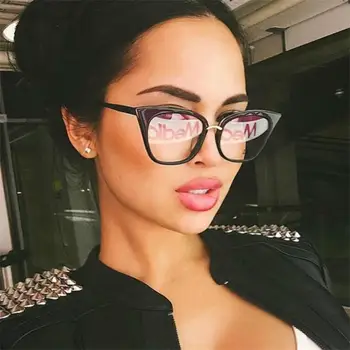 눈 안경 Ttransparent 여 명확한 렌즈를 가짜 여자의 안경 Retro 안경알 구조 아세테이트 광학적인 처방전 Eyewear