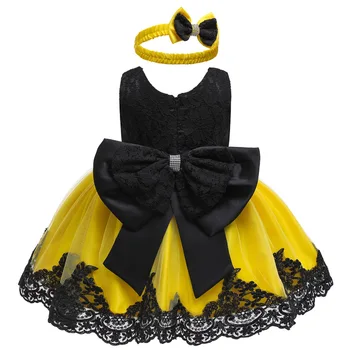 LZH 아기 소녀 드레스 어린이 1 년 생일 파티 드레스한 소녀 Bowknot 를 공동 저녁 드레스 의상을 위해 옷