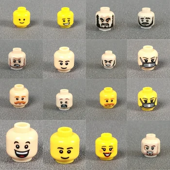 10MOC 벽돌 남성과 여성 그 머리,얼굴 식 DIY 호환형 인형 빌딩 블록 어린이 장난감 선물