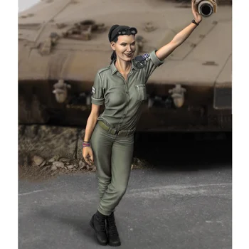 1/35 수지 군인 모형 키트는 현대적인 군사 테마 이스라엘은 여성 군인 GK 모델링-조립하고 만져 DIY 장난감