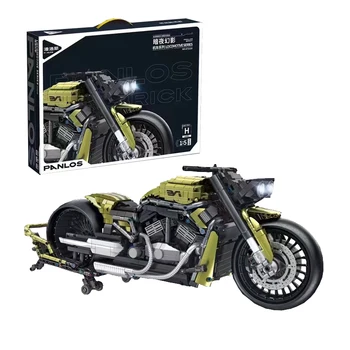 재고 2427pcs MOC 기술 오토바이 스포츠 자동차 빌딩 블록 벽돌 Model 조립을 위한 장난감 소년 크리스마스 선물 세트