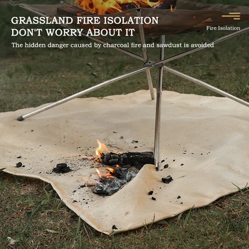 바비큐 화재 담요 캠핑 내화성이 있는 천 불에 구덩이에 매트 피크닉 바베큐 패드 높은 온도 Anti-방연제 화상을 입는 양탄자