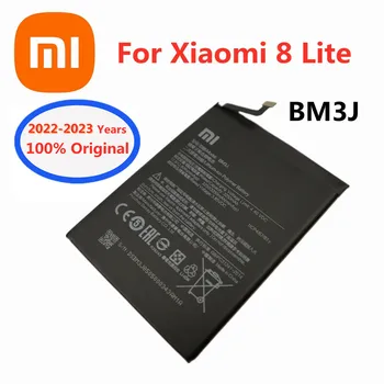 새로운 높은 품질의 100%본래 휴대 전화 배터리 BM3J 테 8 의 경우 8 라이트 Mi8 라이트 3350mAh 휴대 전화 배터리+추적 번호