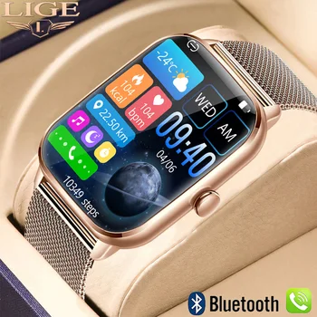 Bluetooth 똑똑한 시계 전화 여성 2023 년치 사람 스포츠 시계 패션 숙녀 방수 똑똑한 팔찌를 위한 안드로이드 OS Watch