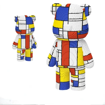 4000PCS 반 해부학 곰 나노 빌딩 블록을 만화 색상 서랍을 가진 모형 창조적 인 마이크로 다이아몬드 벽돌 어린이를위한 장난감의