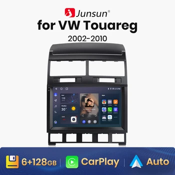 Junsun V1AI 음성 무선면 안드로이드 자동 라디오 VW 를 위한 폭스바겐 Touareg2002-2010 4G 멀티미디어 자동차의 GPS2din autoradio