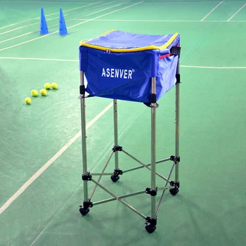 테니스 훈련 장치 카트 Adjusable 높이 테니스 공 저장 상자 160 개 소프트볼을 움직일 수 있는 야구 바구니 스토리지 분