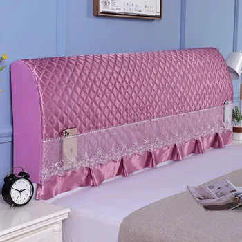 유럽 스타일의 인쇄 풀 서라운드 침대 머리 보호자의 경우 솔리드 컬러 누비는 침대 머리를 덮는 침대 머리맡 먼지 방지용 커버
