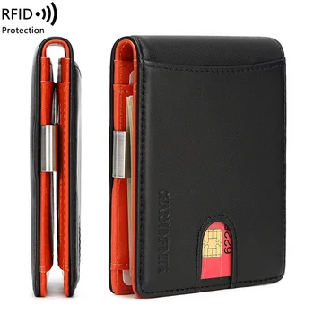 rfid mini 지갑에는 돈으로 클립을 지갑 지갑에 대한 남성 rfid blocking 슬림 머니 클립 walle rfid 카드로 지갑 지갑창