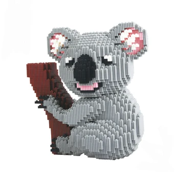 코알라 마법의 빌딩 블록 동물의 그림 6742 모델 마이크로 조립된 벽돌의 장난감을 위한 생일 선물