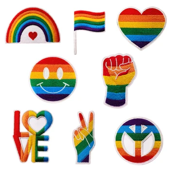 카니발 맥주 게이 LGBT 패치를 사랑하는 배지에 철 패치를 의류를 위한 스티커 Rainbow 패 옷에 스트라이프 액세서리