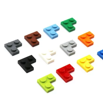 10 호환 MOC 벽돌 부품 2420 격판덮개 2x2 코너 빌딩 블록 입자 DIY Assmble 아이 퍼즐 뇌 생일 선물 장난감