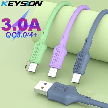 KEYSION3A 액상 실리콘 유형 C 케이블을 위한 라 Note10 9 8USB-C 빠른 충전,충전기 데이터 동기화를 위한 철사를 Xiaomi POCO X3Pro