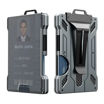EDC 지갑 야외 카드 홀더를 실제적인 전술 Magsafe 남자 지갑 알루미늄 금속은 남성 패션 지갑 미니 똑똑한 마술 지갑