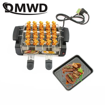 DMWD 무연 전기 클렛 Grill 더블 레이어 비-스틱 바베큐 로스팅 팬 철판 미니 바비큐,난로 기계 굽 EU