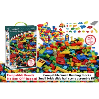 대리석 경주 실행 창의적인 빌딩 블록을 깔때기 슬라이드 공 DIY 작은 크기로 벽돌 어린이를위한 교육 장난감 선물 호환성