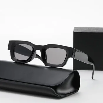 새로운 작은 사각형 편광된 선글라스 패션 브랜드 사각형 태양 안경 남자 빈티지 펑크 Eyewear UV400 드 졸
