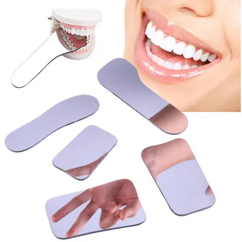 치과 교정 양면 거울 반사체 치과 안 구리 입히는 티타늄 내부 구강 치과 거울 사진