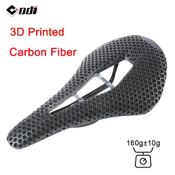 ODI 탄소 섬유 3D 인쇄 자전거 안장 143m m 매우 가볍고 통기성이 산악 자전거 쿠션 부드러운 좌석에 대한 자전거 도로/MTB