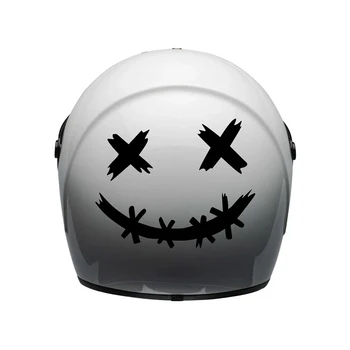 미소 비닐 스티커를 위한 기관자전차 헬멧 벽 장식 스티커 Motor 헬멧 얼굴에 미소 비닐