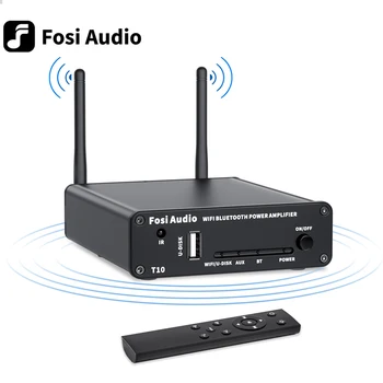 Fosi 오디오 T10 스테레오 사운드 A TPA3116 100W 강력한 오디오 Wifi 증폭기와 Wi-Fi2.4G 블루투스 U-디스크 응용 프로그램을 원격 제어
