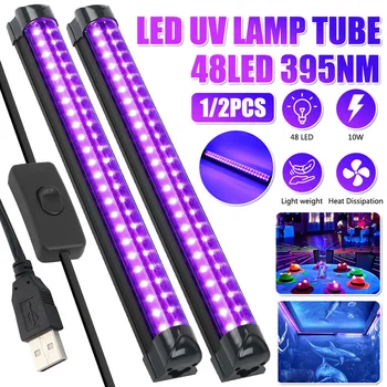 10W48LED UV Black Light 관 USB 포트에 보라색 빛 KTV Dj Bar 디 페인트 Fluorescen 포스터는 빛이 어두운 파티 스테 Blacklight