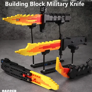 91PCS+빌딩 블록 나비 칼 모델 군 단 검검 벽돌 호환 액세서리를 무기 모이는 장난감 소년에 대 한