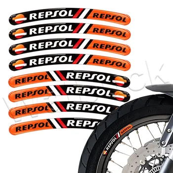 을 위한 Repsol 혼다 CBR600RR CBR1000RR CBR900CBR929CBR954CBR250 3D 오토바이 휠 림 스티커 스트라이프 데칼 액세서리