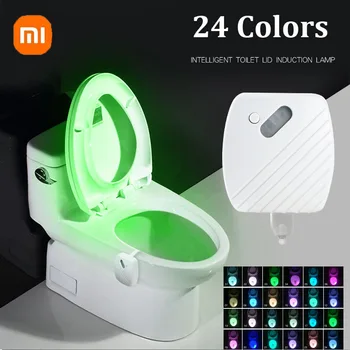 Xiaomi 그 백라이트는 모션 센서 화장실 좌석 밤 빛 24 색상 배터리 방수 역광선을 위한 IP65 화장실