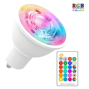 GU10LED 전구 8W RGBW RGBWW 반점 빛 16 색 RGB 디 밍이 가진 적외선 원격 제어 메모리 기능을 위한 램프 집 Deroration