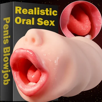 성인 제품 구강 진짜 감각 3D 깊은 목 남성 자위 구 빨 자위 포켓 혀를 구 성 남자를위한 장난감