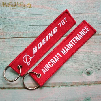 MiFaViPa2 개/구 패션 키 체인 보잉 항공기는 열쇠 붉은 보잉 787 자수 llavero 남자를위한 크리스마스 선물