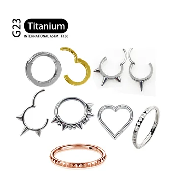 티타늄 G23 코 링 귀걸이 원 Largos 에 대한 간단한 선물 장미격프 립 귀 Pierc 연골로 피어싱에 대한 여성