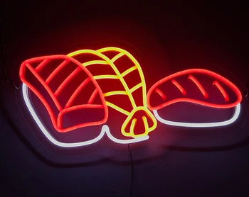Led 초밥을 설정하는 네온 빛 플렉스 투명한 초밥 네온 불빛 레스토랑에 대한 침실의 벽 장식